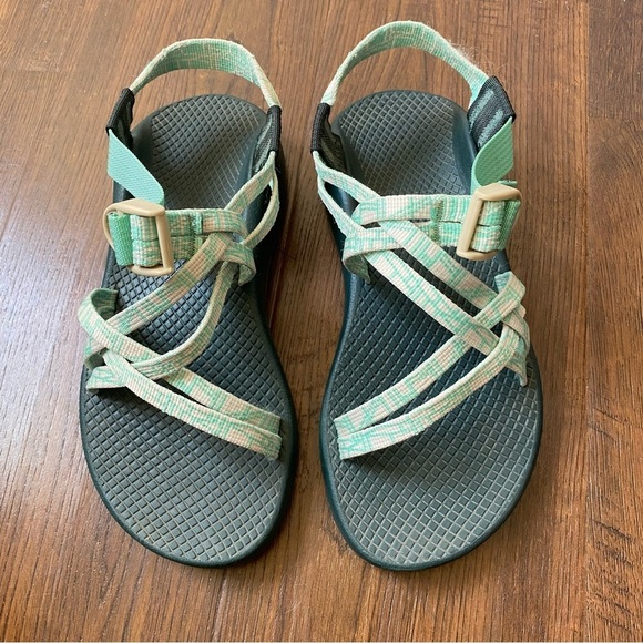 Chaco ZX1 Classic Outdoor Sport Hiking Sandals Pep PineGreen Strap SZ 6 - Picture 2 of 10